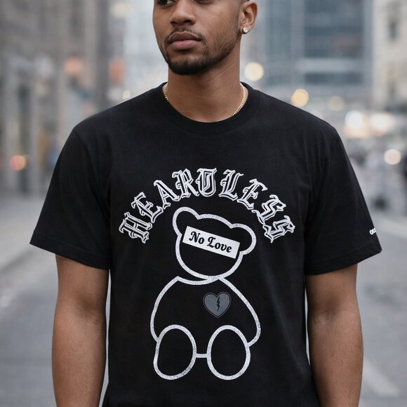 (3) New Focus Mens Heartless Bear Tee - Bundle whole sale